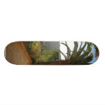 Palm Tree At Sunset On Corfu Island Skateboard Deck
