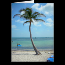 Palm Tree at the Beach cards