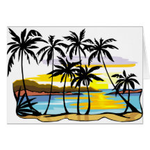 Palm Tree Background Card