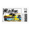 Palm Tree Background postage by TheBridalShop Palm Tree Background postage