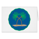 Palm Tree Badge Greeting Card