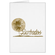 Palm Tree Barbados Greeting Cards