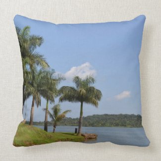 Palm Tree Beach scenary pillow