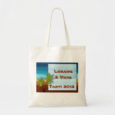 Palm Tree Beach theme wedding event Tote Bag by perfectpostage