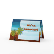 Palm Tree / Beach theme wedding / event Greeting Cards