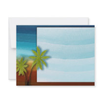Palm Tree / Beach theme wedding / event Invites
