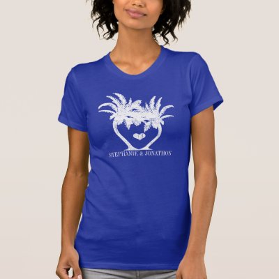Palm Tree Beach Wedding Tee Shirts
