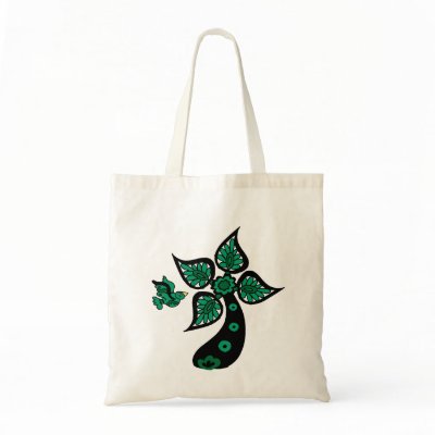 Palm Tree Bird Canvas Bag by starryseas