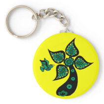 Palm Tree Bird Keychains