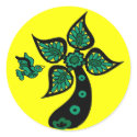 Palm Tree Bird stickers by starryseas Palm Tree Bird stickers
