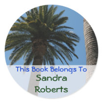 Palm Tree bookplate stickers by DonnaGrayson Palm Tree bookplate stickers