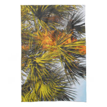 Palm Tree Branches, Afternoon Sun Towel
