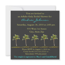 Palm Tree Bridal Shower Invitation
