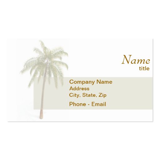 Palm Tree Business Card | Zazzle