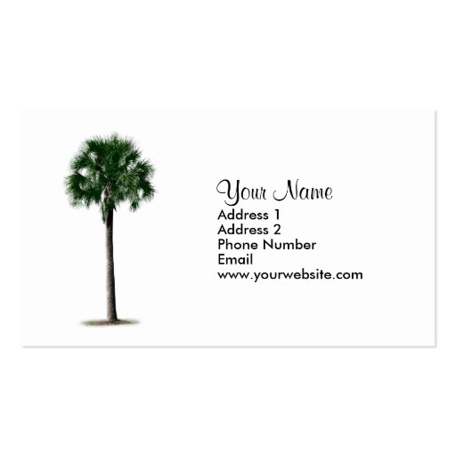Palm Tree Business Card (front side)