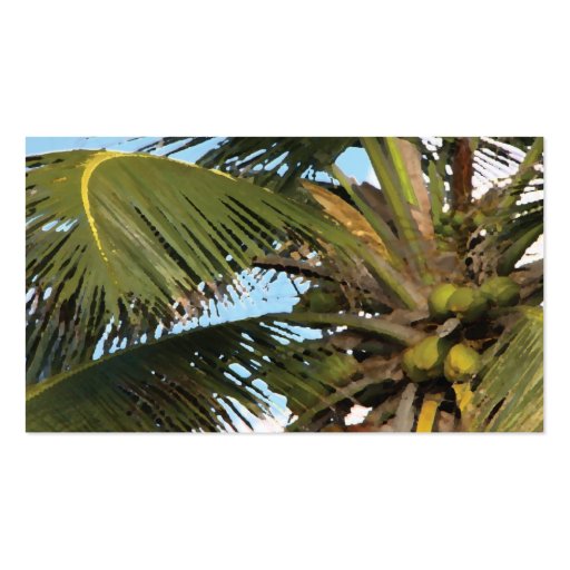 Palm Tree Business Card - blue (back side)