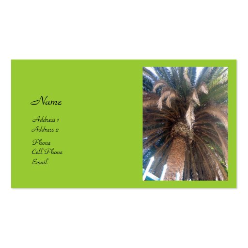 Palm Tree Business Cards (front side)