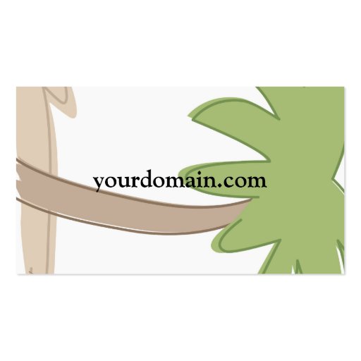 Palm Tree - Card Template Business Cards (back side)