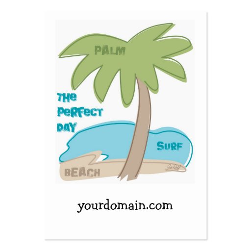 Palm Tree - Card Template - Customized Business Cards (back side)