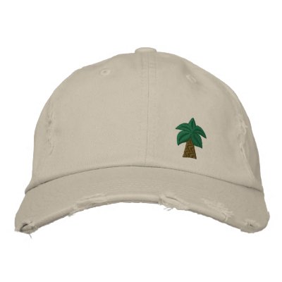 Palm Tree Distressed Cap Embroidered Hats Palm Tree Distressed Cap Embroidered Hats