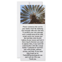 Palm Tree From Under 2 Full Color Rack Card