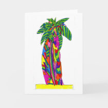 Palm tree greeting card