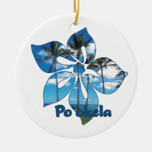Palm Tree Hibiscus Hawaiian Ornaments