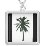 Palm tree in black necklace