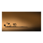 Palm-tree-island-sunset1432 GOLDEN PALM ISLAND SUN Customized Photo Card