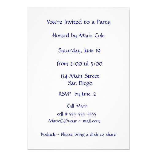 Palm Tree, Ocean & Hammock You're Invited