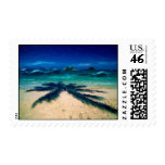 Palm Tree on the Sand Postage