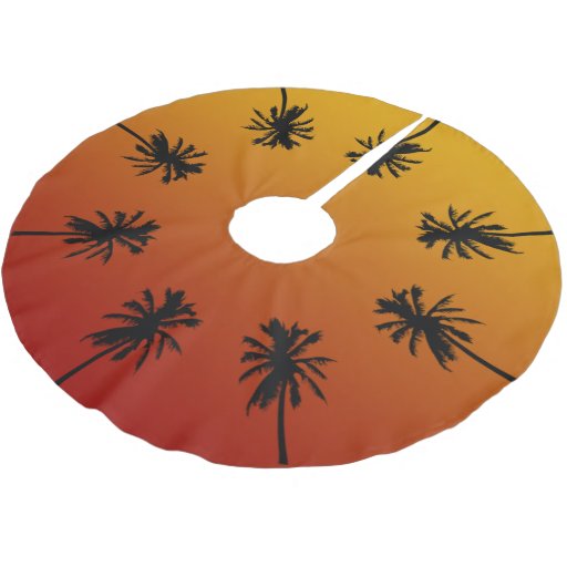 palm tree orange sunset tropical christmas tree tree skirt palm tree orange sunset tropical christmas tree tree skirt