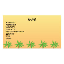 Palm Tree Photo Profile Card Business Card Template