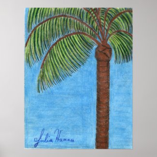 Palm Tree Poster by Julia Hanna