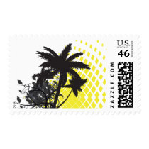 palm tree rays postage