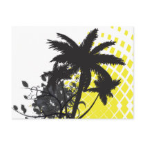 palm tree rays post card