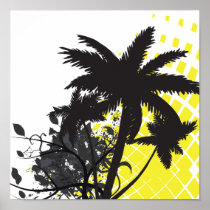 palm tree rays print
