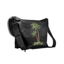 Palm Tree Rickshaw Messenger Bag