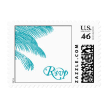 Palm Tree RSVP Postage Stamp