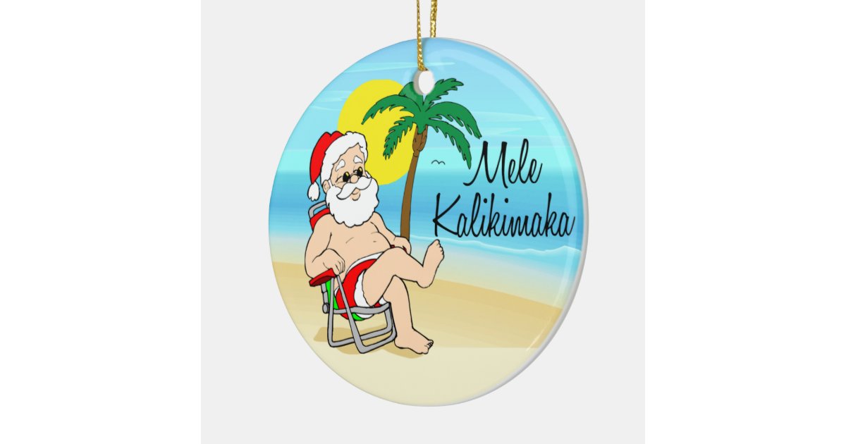 palm tree santa hawaiian christmas ornament zazzle palm tree santa hawaiian christmas ornament zazzle