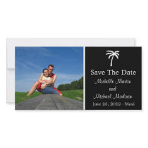 Palm Tree Save The Date Photocard (Black) Photo Card