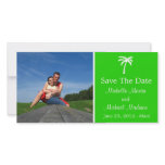 Palm Tree Save The Date Photocard (Green) Photo Cards