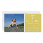 Palm Tree Save The Date Photocard (Mustard) Photo Greeting Card