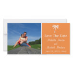 Palm Tree Save The Date Photocard (Orange) Custom Photo Card