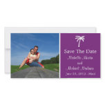 Palm Tree Save The Date Photocard (Plum Purple) Photo Card