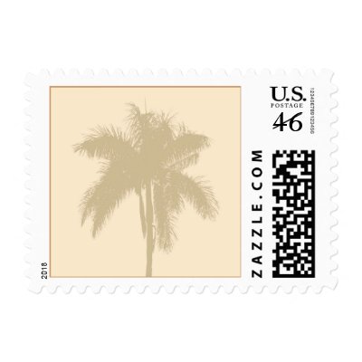 Palm Tree Save The Date Postage Stamp