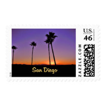 Palm Tree Silhouette In San Diego Stamps