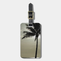 Palm Tree Silhouette Luggage Tag