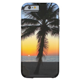 Palm Tree Silhouette Ocean Sunset iPhone 6 case