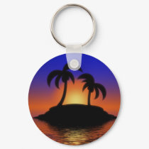 Palm Tree Sunset keychains